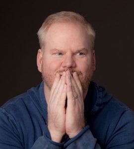 Jim Gaffigan making a goofy excited face