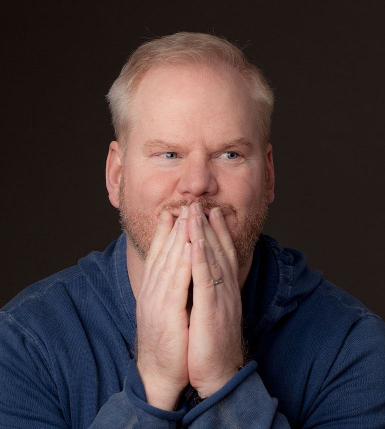 Jim Gaffigan making a goofy excited face