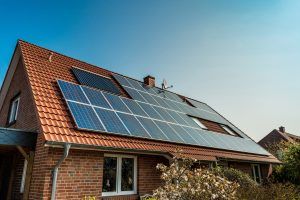 Solar Panels on Brick House